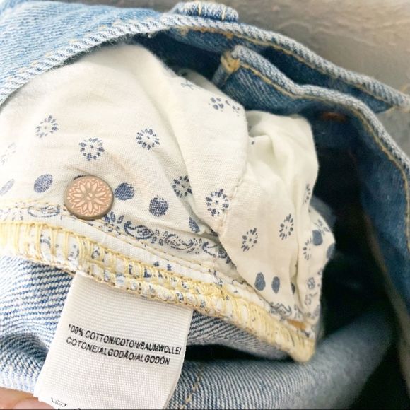 New Free People Blossom Rigid Soak Up The Sun Skinny Cropped Distressed size 26 - Picture 12 of 12